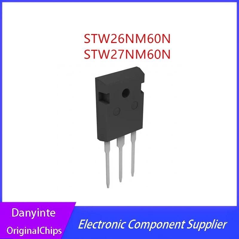 10PCS STW26NM60N 26NM60N STW27NM60ND 27NM60ND TO-247 MOSFET de potencia de canal N 600V 20A