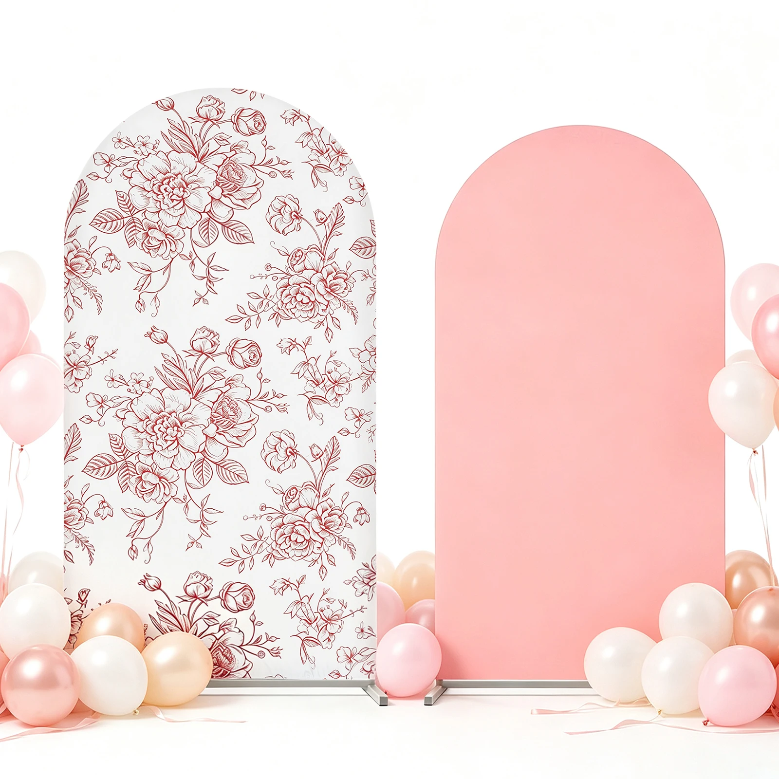 2Pcs Floral Arch Cover Stretch Fabric for Bridal Shower Birthday Setup Arch Backdrop Cover Floral Arch Cover Stretch Fabric