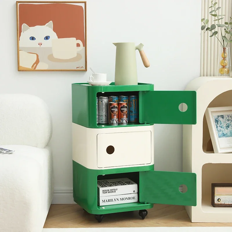 

Retro Internet Hot Ins Bedside Table Home Small Apartment Multi-Layer Locker