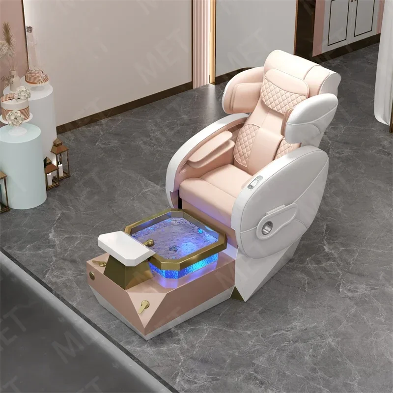 Beauty Reclining Manicure Foot Spa Electric Spa Pedicure Chair With Human Touch Massage