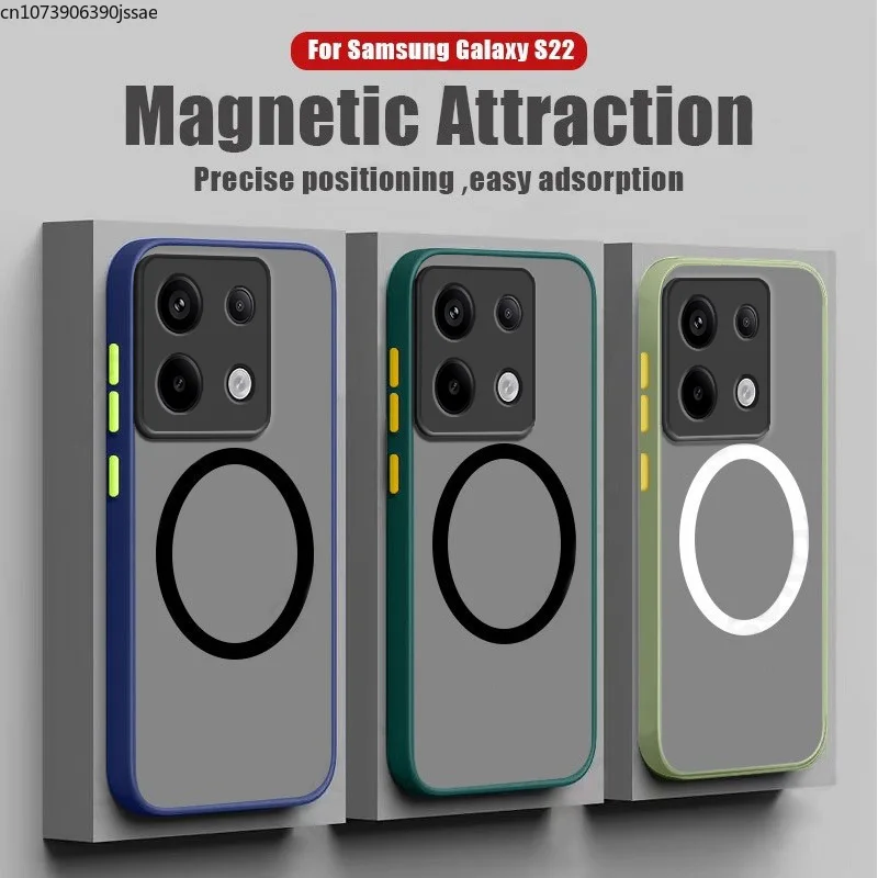 Magnetic Matte Case for Xiaomi Redmi Note 13 Pro+ 4G 5G Soft CaseTPU Bumper Hard PC Cover Capas Redmy Note13 Pro Plus 5G Case