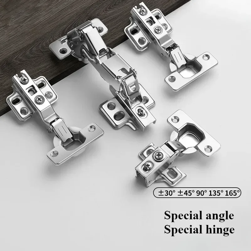 Special angle special-shaped hinge 30° 45° 90° 135° 165° Two-hole short-arm large-angle buffer hinge