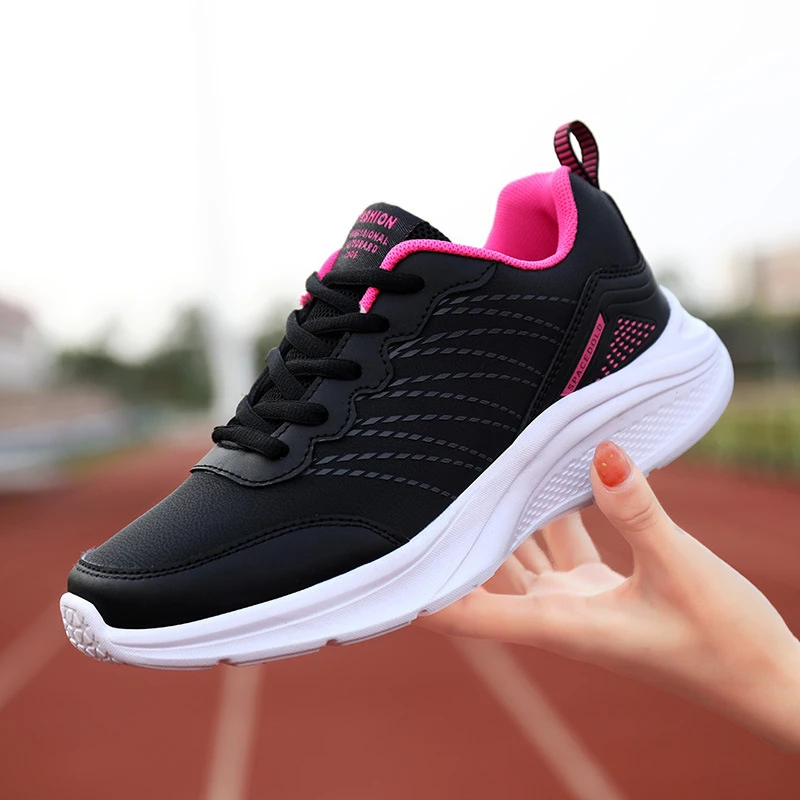 

New Autumn And Winter Women's Shoes Leather Outdoor Sports Casual Shoes Large Size Sports Shoes Versatile Student Running Shoes