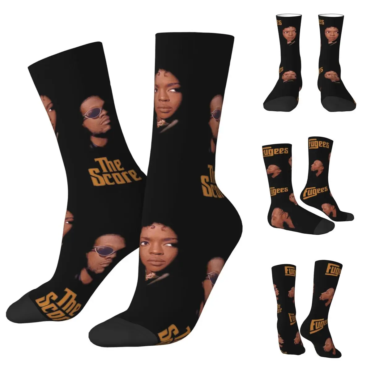 3D printing cosy Unisex Socks,Cycling Fugees Lauryn Hill Interesting Four Seasons Socks