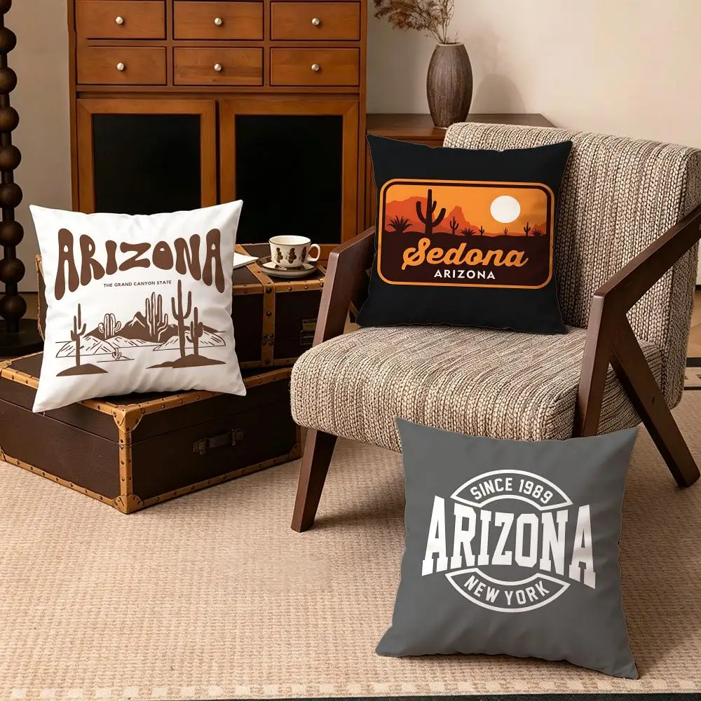 Brand-ArizonaS Cushion Cover Soft Velvet Cushion Cover Set 4Pcs 50x50 45x45 Zipper Pillowcase for Home Decor