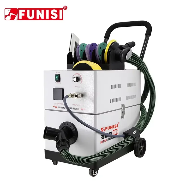 50L Dust Vacuum Sander Pneumatic Orbital Sander For Car Body Grinding Polishing Machine With Bag Auto Repair Tool