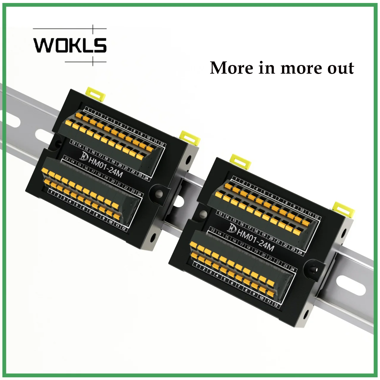 more-in more-out Terminal Block Module Spring-Loaded Push-In Power Splitter DIN Rail-Mounted Wiring Box