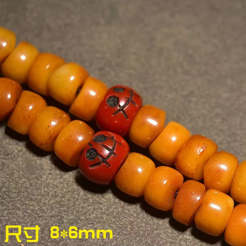Tibetan Large Intestine Beads 108 Yak Bone Corpse Bodhisattva Three-Way Formless Buddha Accessories