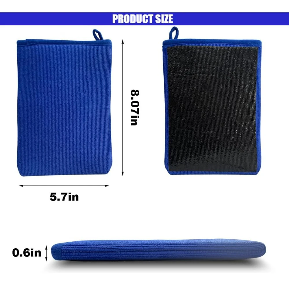 2PCS Clay Mitts for Car Detailing Microfiber Fine Grade Clay Bar Mitt Clay Eraser Mitt, Clay Bar Glove Medium Grade Alternative