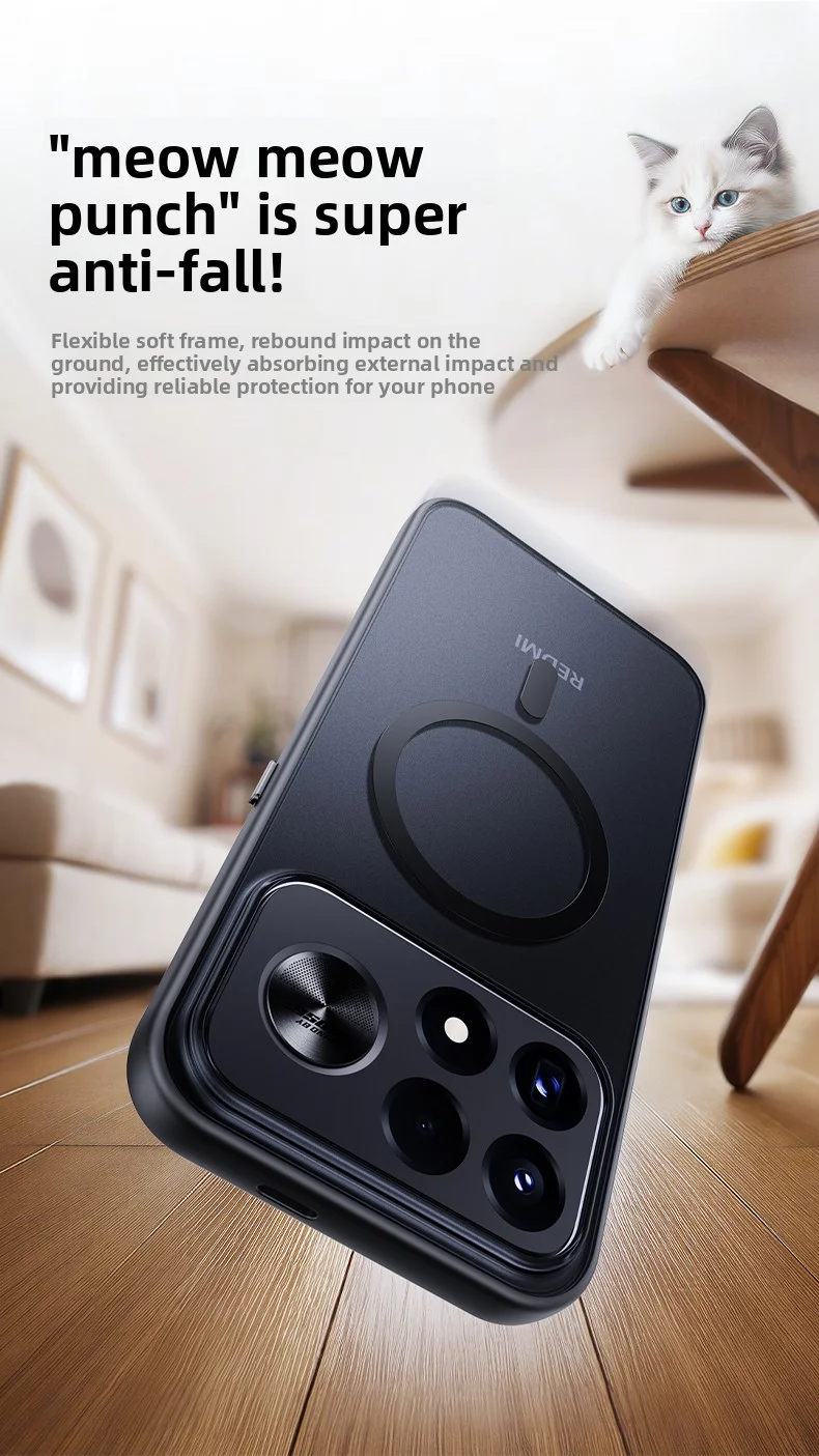 Dla Xiaomi POCO F9 Ultra Etui Twarde PC Przezroczyste Magnetyczne MagSafe Ochronne Etui na Tył Dla POCO F9 Pro F9Ultra — zdjęcie produktu 6