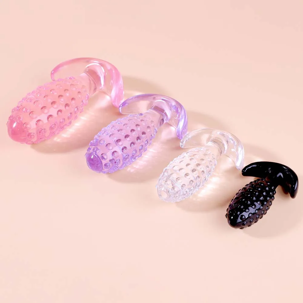 Tapón Anal de silicona con forma de piña para mujer, Juguetes sexuales espinosos, consolador Granular, estimulación del punto G, masturbador femenino