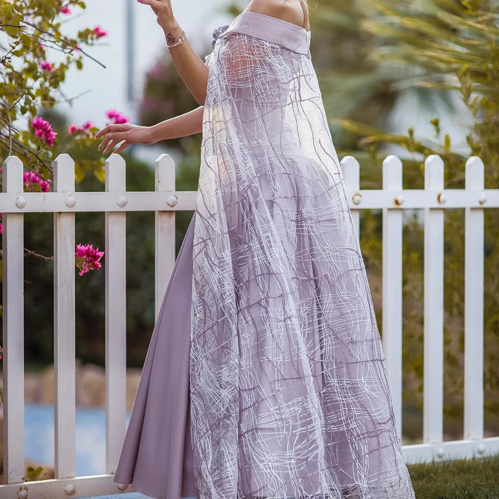 Vestido De Noche personalizado con temperamento, chal plisado con hombros descubiertos, elegante Vestido De Noche De satén con mangas cortas, Color De foto