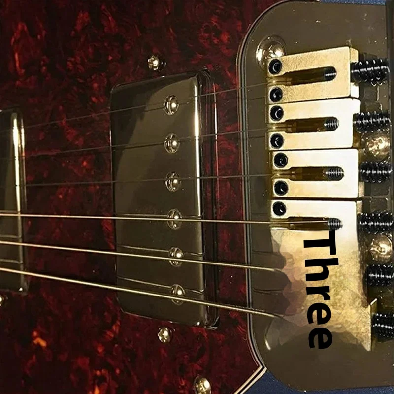 6 sets of silver solid brass electric guitar bridge saddles - high-quality numerical control processing string drawing products