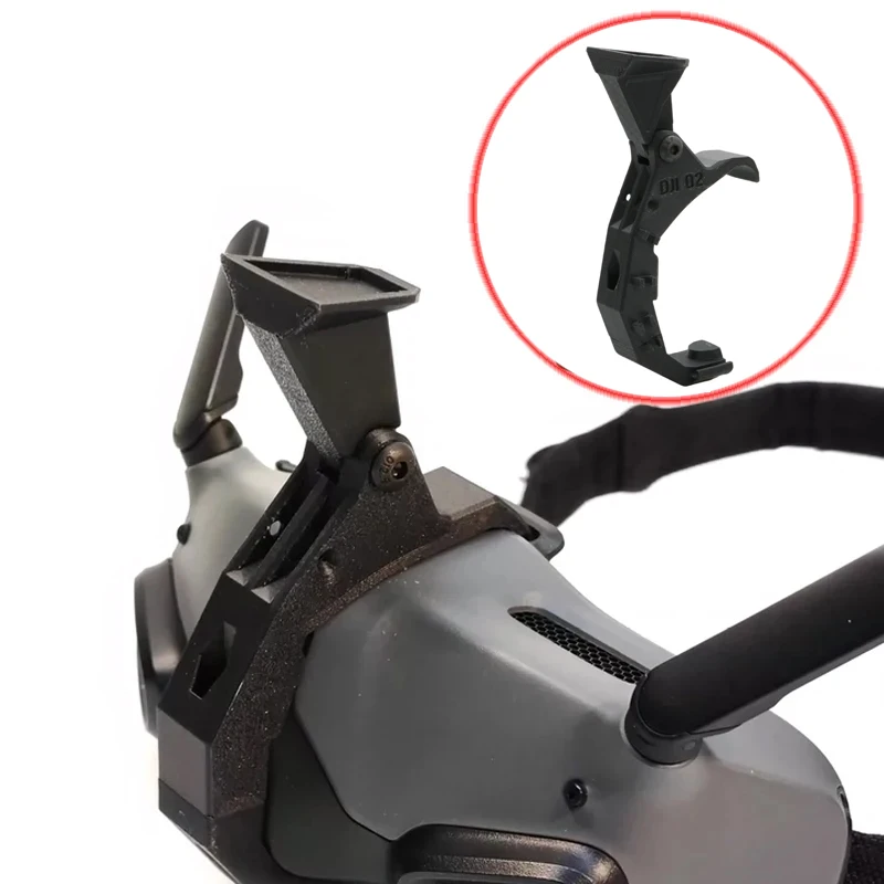 1PCS FPV Drone Goggles Tactical Helmet Mount Dump Truck Adapter Angle-adjustable ABS Carbon Fiber Bracket for DJI Goggles2 Parts