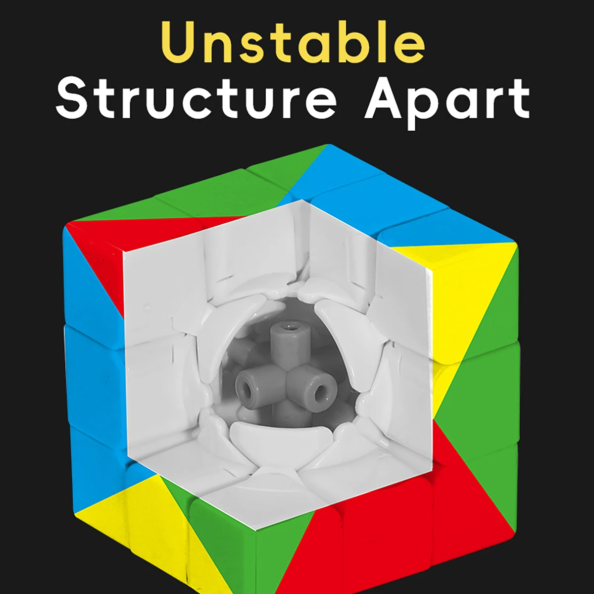 Magische Kubus 3x3x3 Quick Twist UV Gedrukt Vier Kleur vijfhoek Stressverlichtende Puzzel Professioneel Spel Kinderen Speelgoed Cadeau