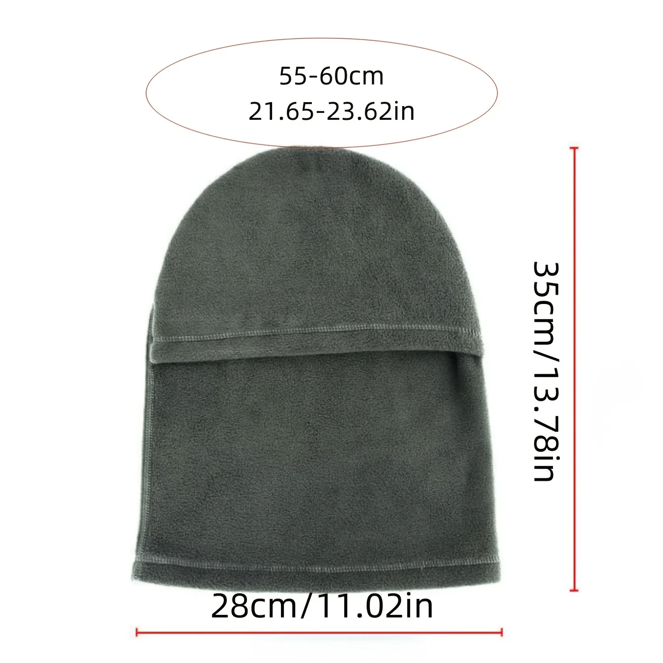 2-Piece Set，Hat and Gloves - Multi-Functional Windproof Ski Thermal Hat with Sporty Hood, Ideal Gift Option