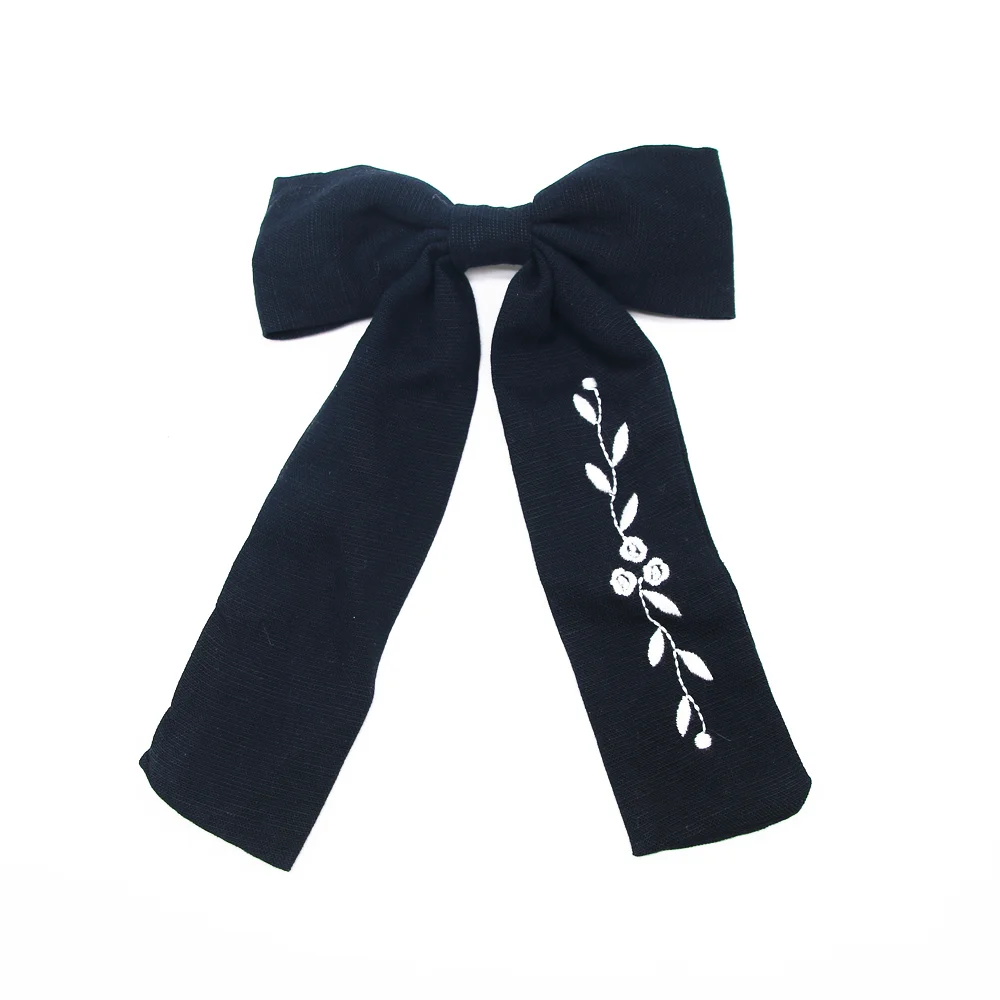 A26 New Embrodiery bow elegant headband fashion children hairband hair accessories baby clip OEM freshhairband