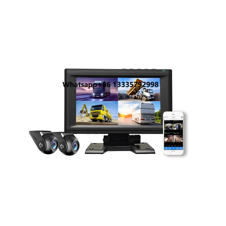 

7 Inch 1080P Mobile Car Black Box 4 Channel DVR 4G WiFi GPS Vehicle MDVR AI Rear View System for School/Bus/Truck Buses