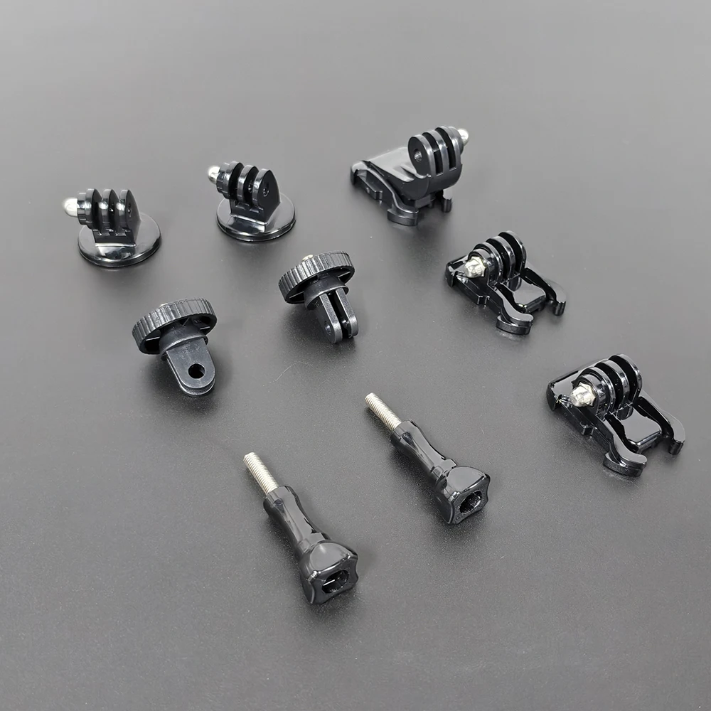 Zubehör-Set für Action-Kamera-Zubehör, Stativ-Adapter-Basishalterung für Gopro Hero 13, 12, 11, 10, 9, 8, 7, 6, 5, 4, 3, schwarzes Set
