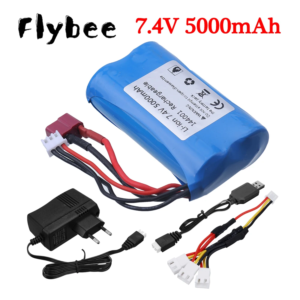 21700 7.4V Li-ion Battery For Wltoys 144001 12428 RC Car Battery 3000mah 5000mah 7.4 V 2S Battery For Rc Car Boats Trucks Parts