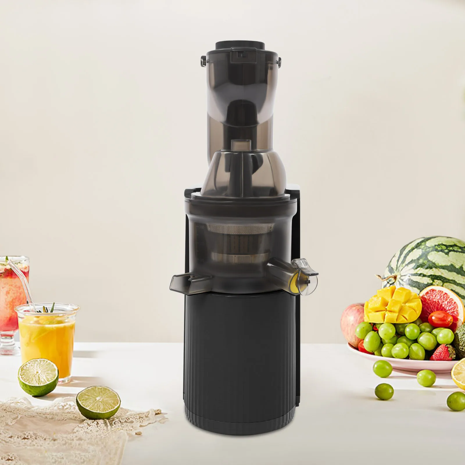 Estrattore di succo elettrico a bassa velocità per uso domestico, 220V, spina EU, 800W, alta potenza, 48 giri/min, estrattore a masticazione, nero, in