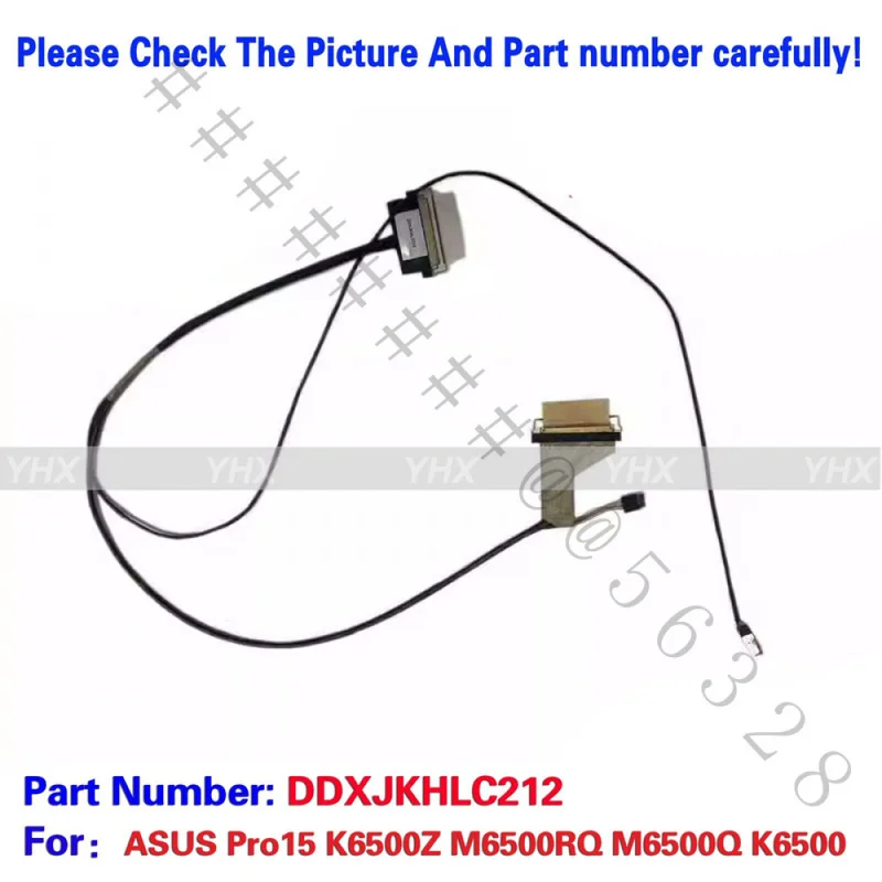 AS+New EDP Screen Cable For ASUS Pro15 K6500Z M6500RQ M6500Q K6500 LCD Display Flex Cable P/N:DDXJKHLC212 Laptop Video Cable Rep