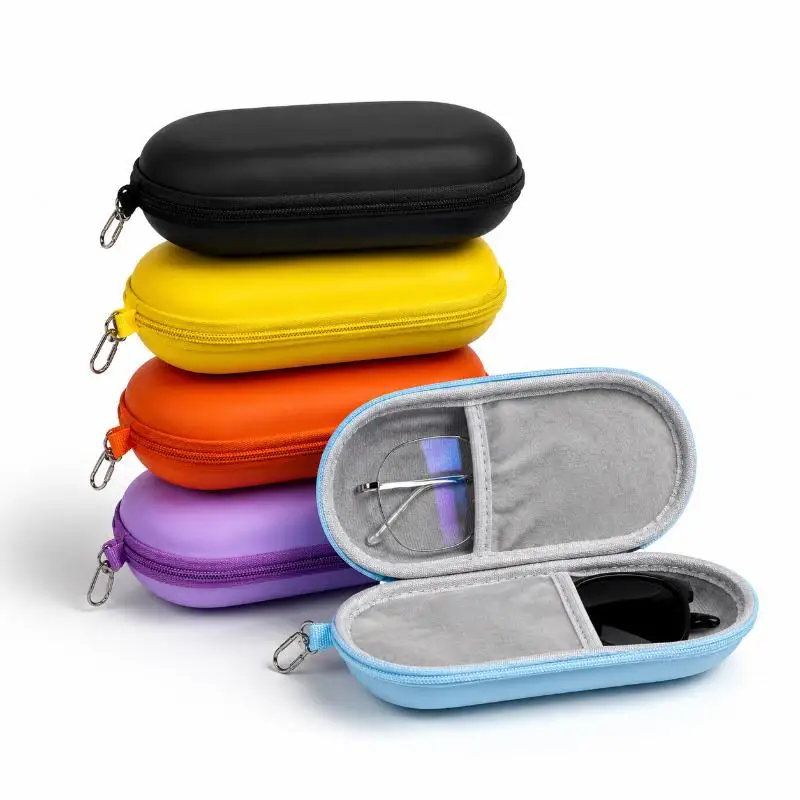 Durable Hard Shell Double Glasses Case Portable Simple Sunglasses Eyeglass Storage Box for Men Women Daily Carry