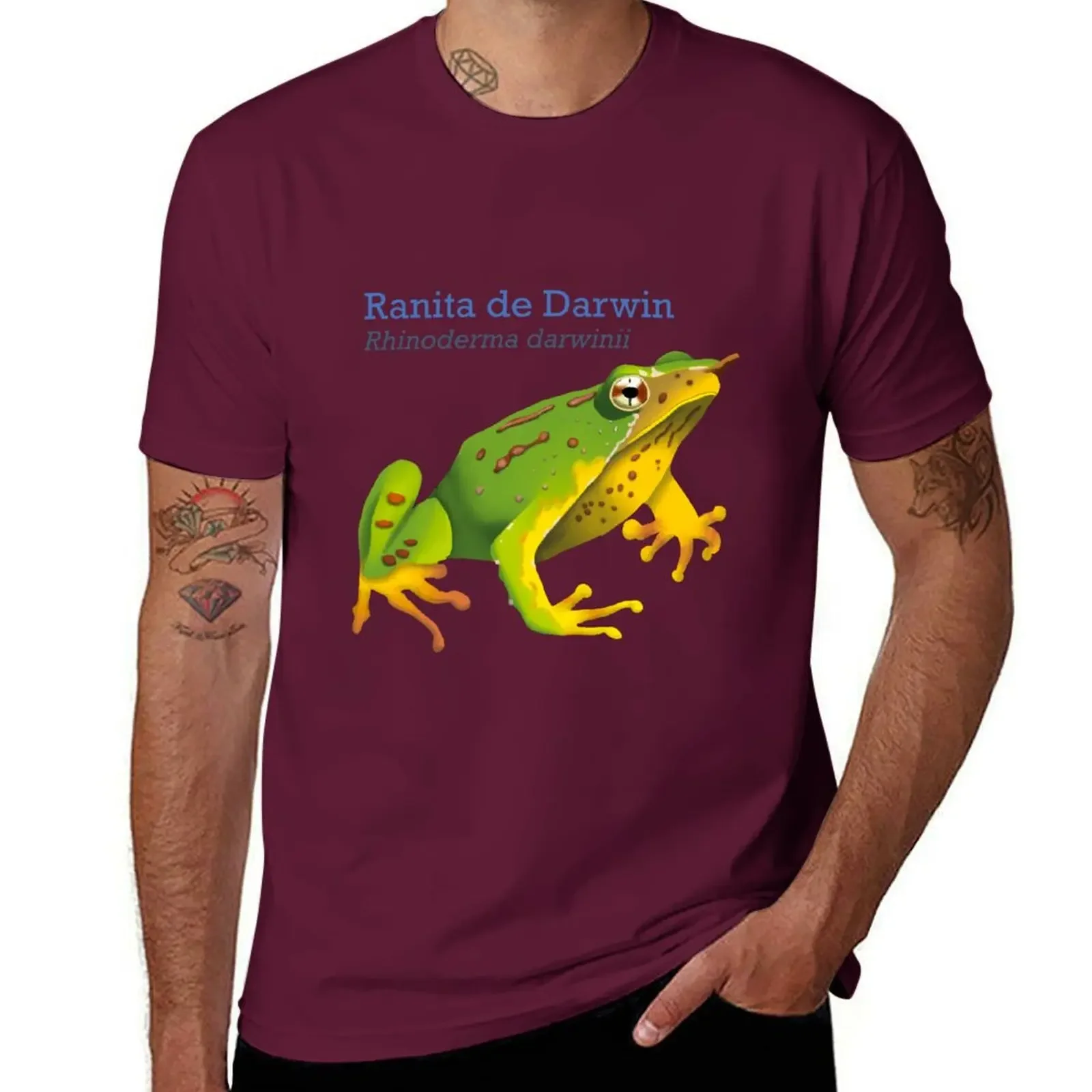 Boys Whites Sweat Short Sleeve Tee Mens T Shirts Casual Stylish Darwin Frog (Ranita De Darwin) T-Shirt Graphic Summer New Tops