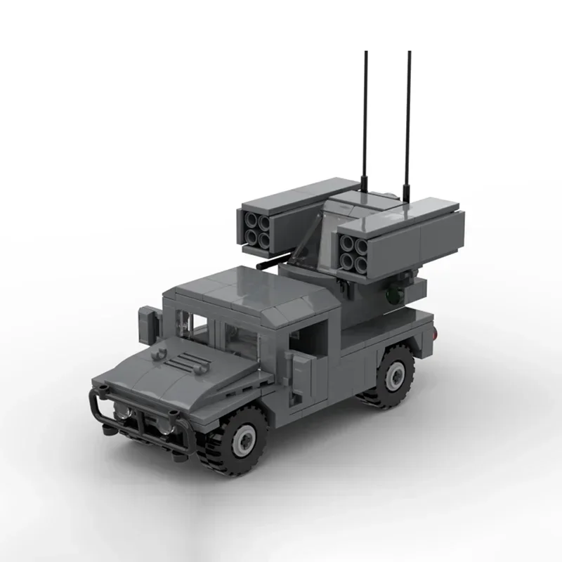 MOC-Blocos De Construção De Veículos Militares Para Crianças, Tijolos Técnicos, Brinquedo De Montagem DIY, Presente, HMMWV AN, TWQ-Modelo Vingador