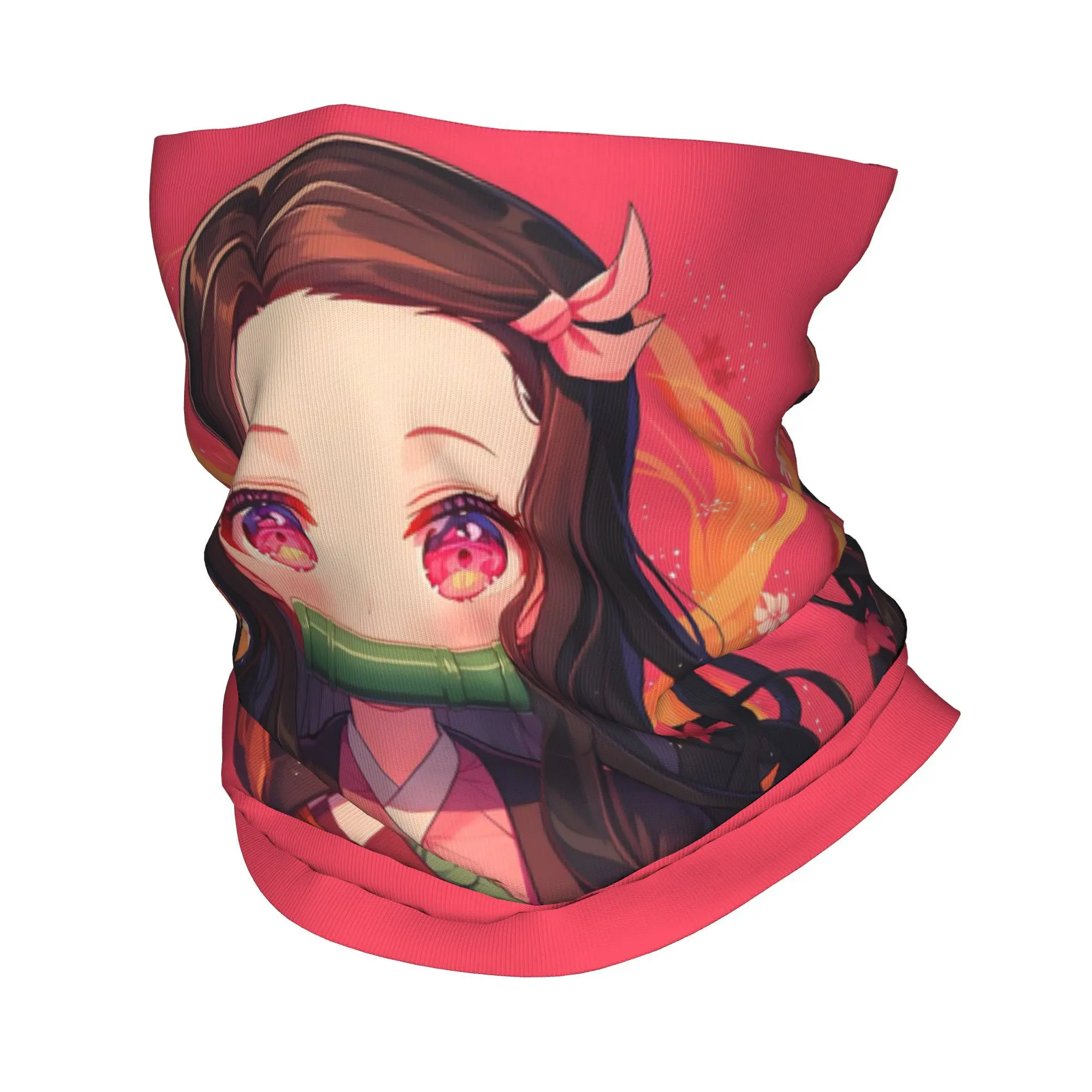 Кимоно Nezuko Demon Slayer Kimetsu No Yaiba аниме бандана на шею шарф с принтом теплый головной убор для бега для мужчин и женщин