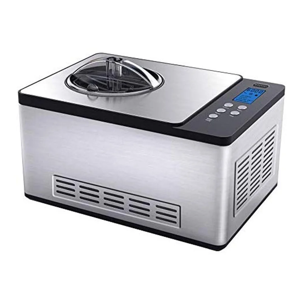 2クォートアイスクリームメーカーヨーグルトインキュベーターステンレススチールボウル内蔵コンプレッサーLCDタイマー制御簡単お手入れ自己完結型