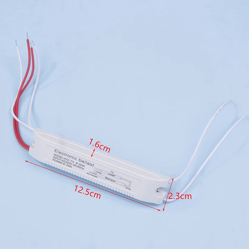

НОВЫЙ электронный балласт AC220V T4 для люминесцентных ламп, фар, зеркал, ламп для покраски, передних фар, светодиодных ламп защиты глаз 8-22 Вт
