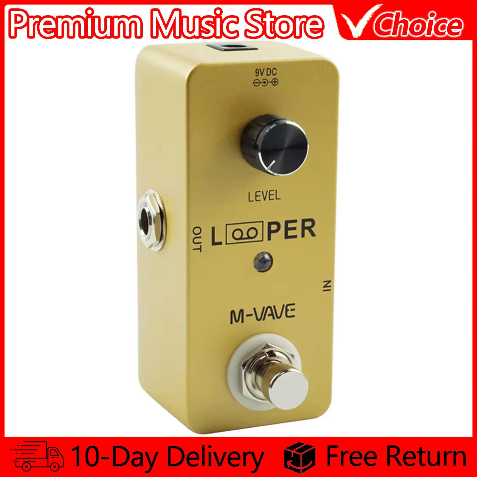 M-VAVE Electric Guitar Pedal Mini Looper Effect Pedal 5 Min Loop Musical Effect True Bypass Guitar Accessories & Parts