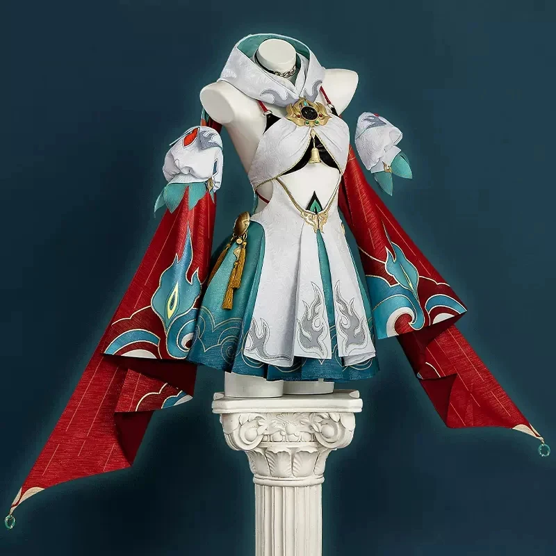 

ABC123Game Honkai Star Rail Yunli Cosplay Costume Wig Earrings Headwear Huaiyan Xianzhou Zhuming Halloween Party Unifo5,j'8.k/4\