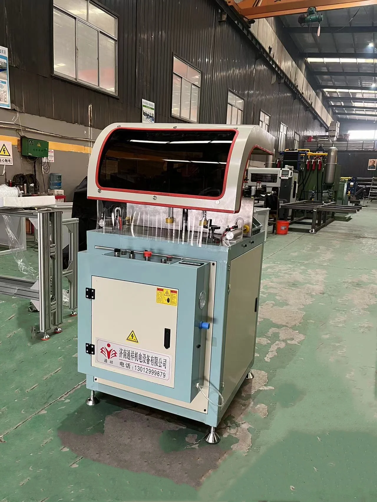 Economical Single Head Manual Aluminium Profile Cutting Saw Machine New Used Window Manufacturing Plant Italy Designed.