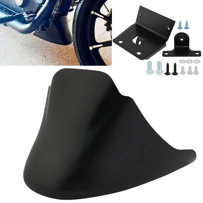 Motorcycle Matte Black Front Bottom Spoiler Mudguard Air Dam Chin Fairing For Harley Sportster XL 883 1200 Super Low 2004-2022