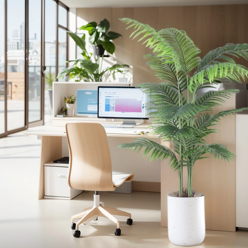 

Искусственная пальма арека 1,5 м, тропическая пальма дипсис лутесценс в горшке для декора дома, офиса, гостиной