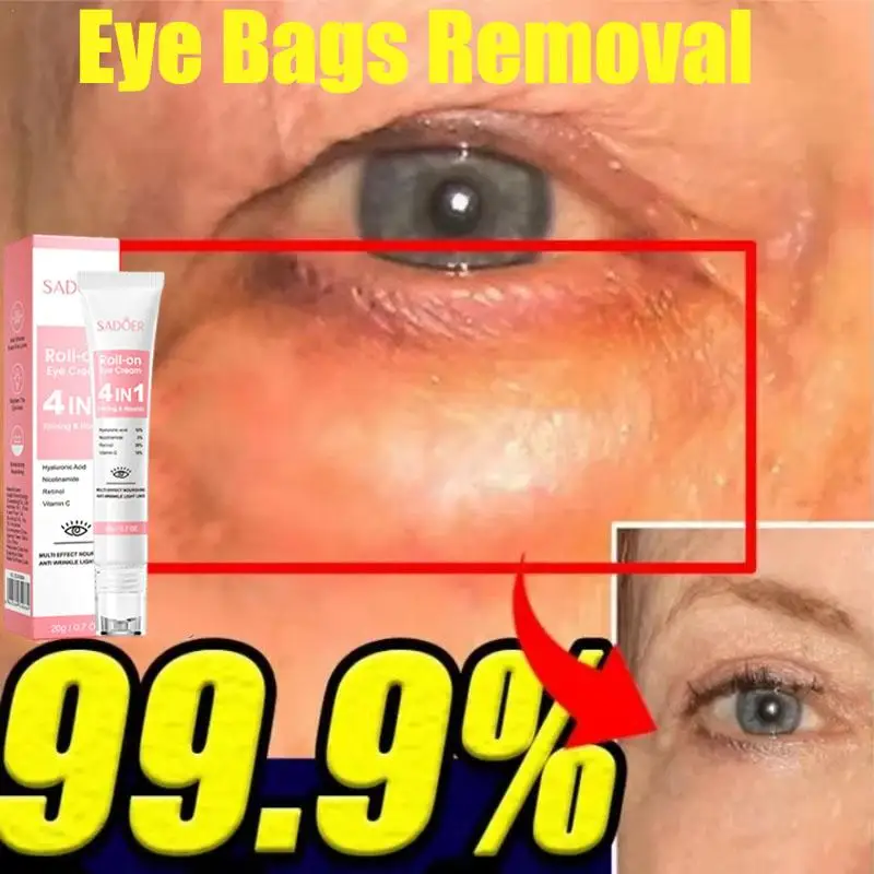 Instant Eye Bag Removal Cream Collagen Anti-Wrinkle Fade Fine Lines Firming Skin Anti Dark Circle Puffiness Brighten Eye Care20g