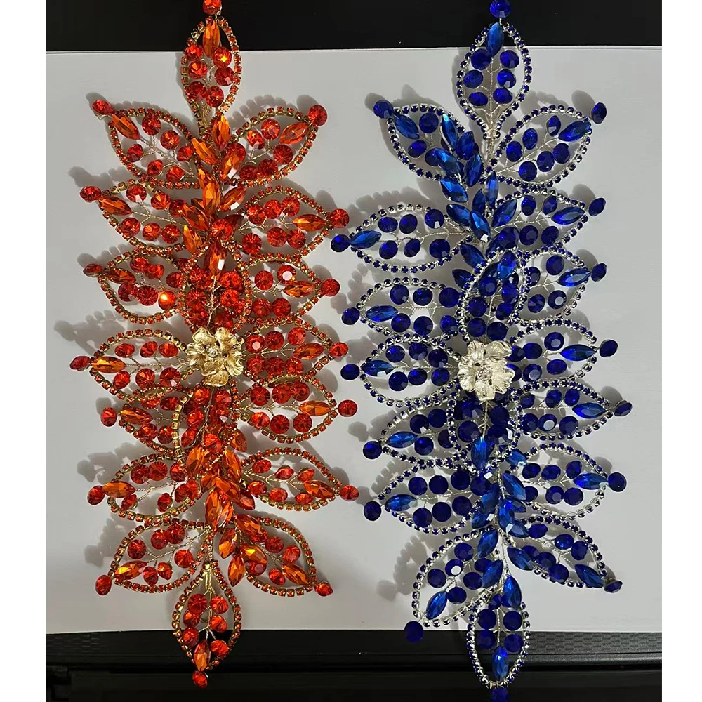 DZ282 Red Bridal Headband For Wedding Headpieces Orange Bride Tiaras Crowns For Women Party Prom Hair Jewelry Party Headdress