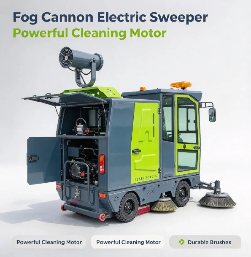 Floor Sweeper Self-propelled Road Sweeper Commercial Use Rotary Sweeper Brush For Parking Lot Sweeping