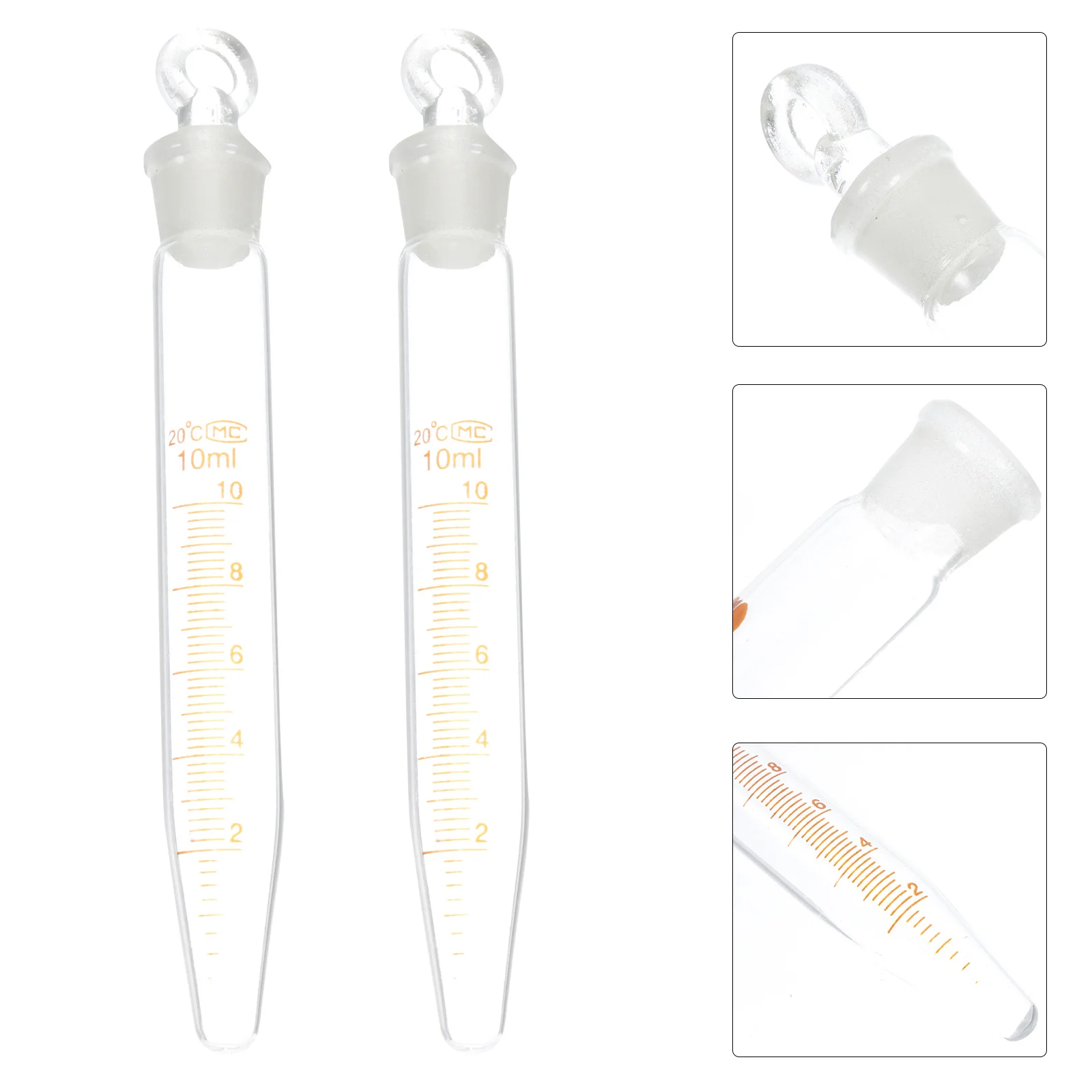 

2Pcs Centrifuge Tubes 10ml Transparent Laboratory Test Tubes Accurate Scale Scientific Experiment Liquid Samples