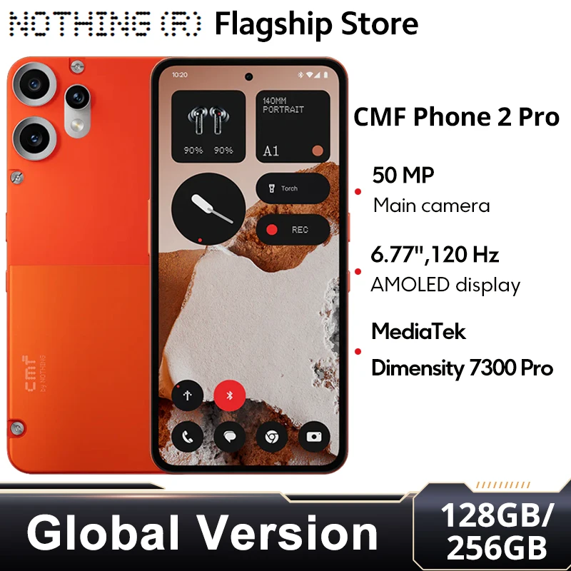 Nothing CMF Phone 2 Pro Глобальная версия MediaTek Dimensity 7300 Pro 5G 5000 мАч 6,77 AMOLED 120 Гц Основная камера 50 МП 33 Вт Nothing CMF Phone 2 Pro Глобальная версия MediaTek Dimensity 7300 Pro 5G 5000 мАч 6,77 AMOLED 120 Гц Основная камера 50 МП 33 Вт