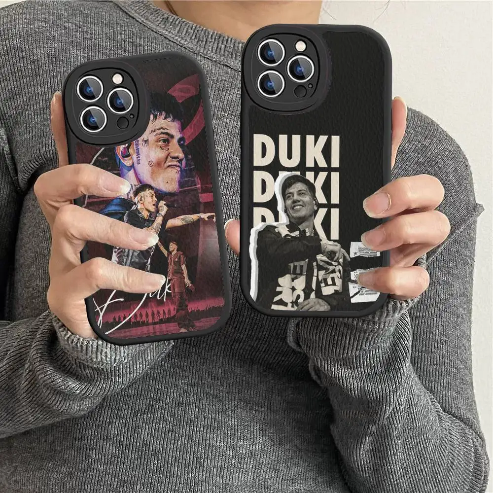 

Fashion Rapper DUKI Phone Case For IPhone 16 15 14 13 Pro Max 11 12 Plus Leather Silicone Cover