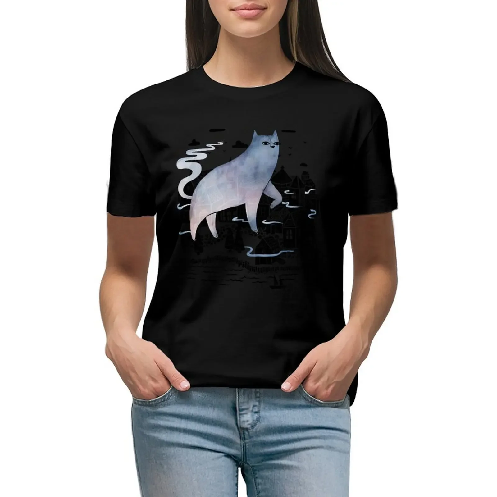

The Fog T-Shirt quick drying Aesthetic clothing Short sleeve tee anime Women's tee shirt