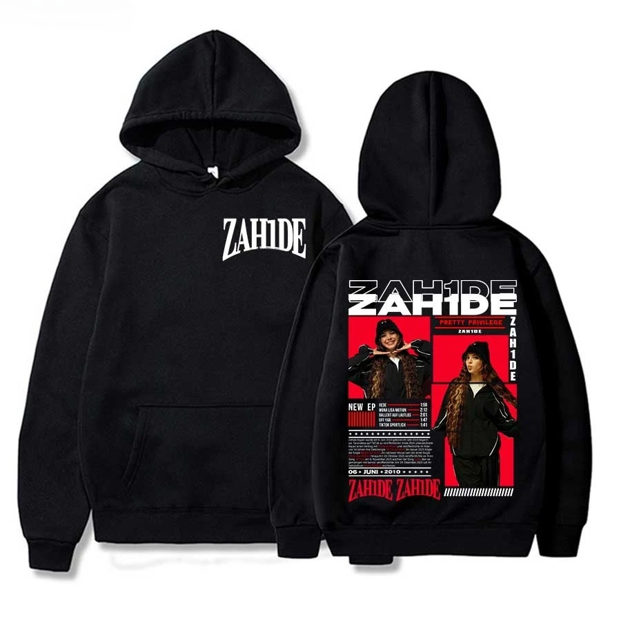 Zahide Pretty Privilege Zah1de Merch Hoodie Men Women Pullover Hiphop Streetwear Soft Casual Sweatshirt Warn Tops