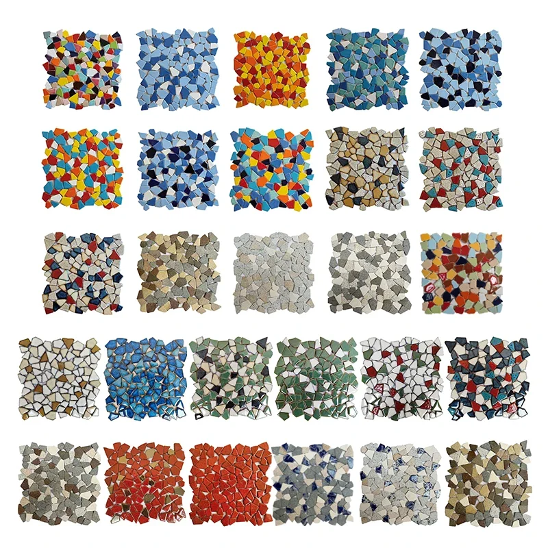 

30x30cm Ceramic Pebble Mosaic Tiles Spa Pools Fish Ponds Bathrooms Anti-skid Floor Tiles Wall Background Decor Easy Cut
