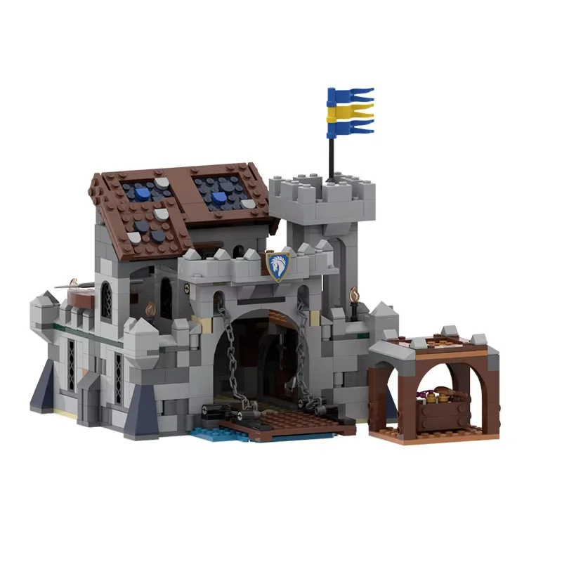 Modèle de château miniature architectural MOC. Blocs de construction à petites particules. Numéro de pièces : 705. Convient pour tous les passionnés. B B