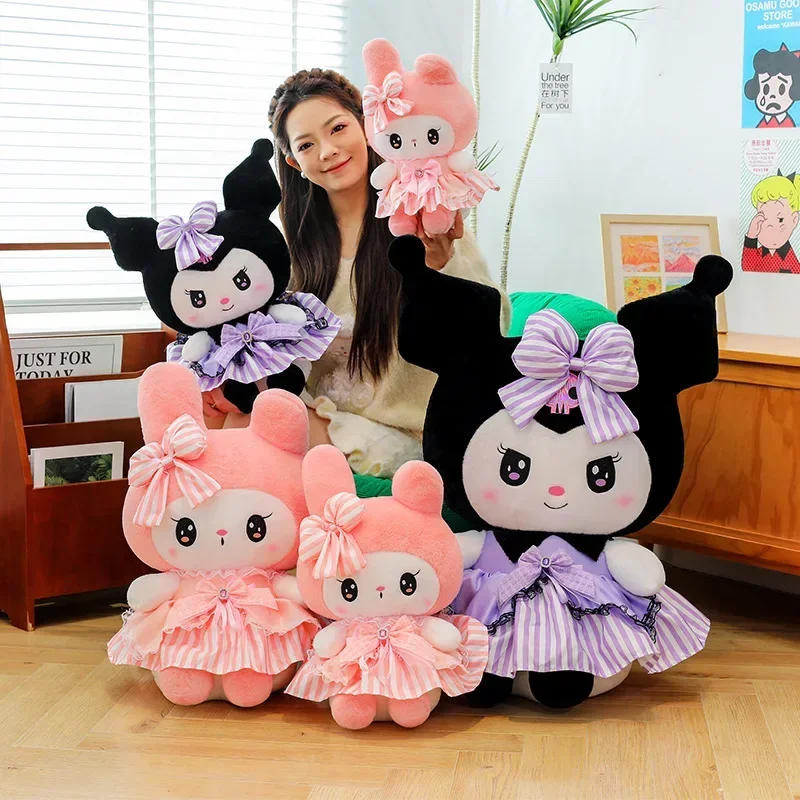 

Sanrio 80cm Plush Kuromi Melody Cinnamoroll Toys Pillow Anime Stuffed Dolls Anime Sofa Cushion Girl's Room Decoration Xmas Gift