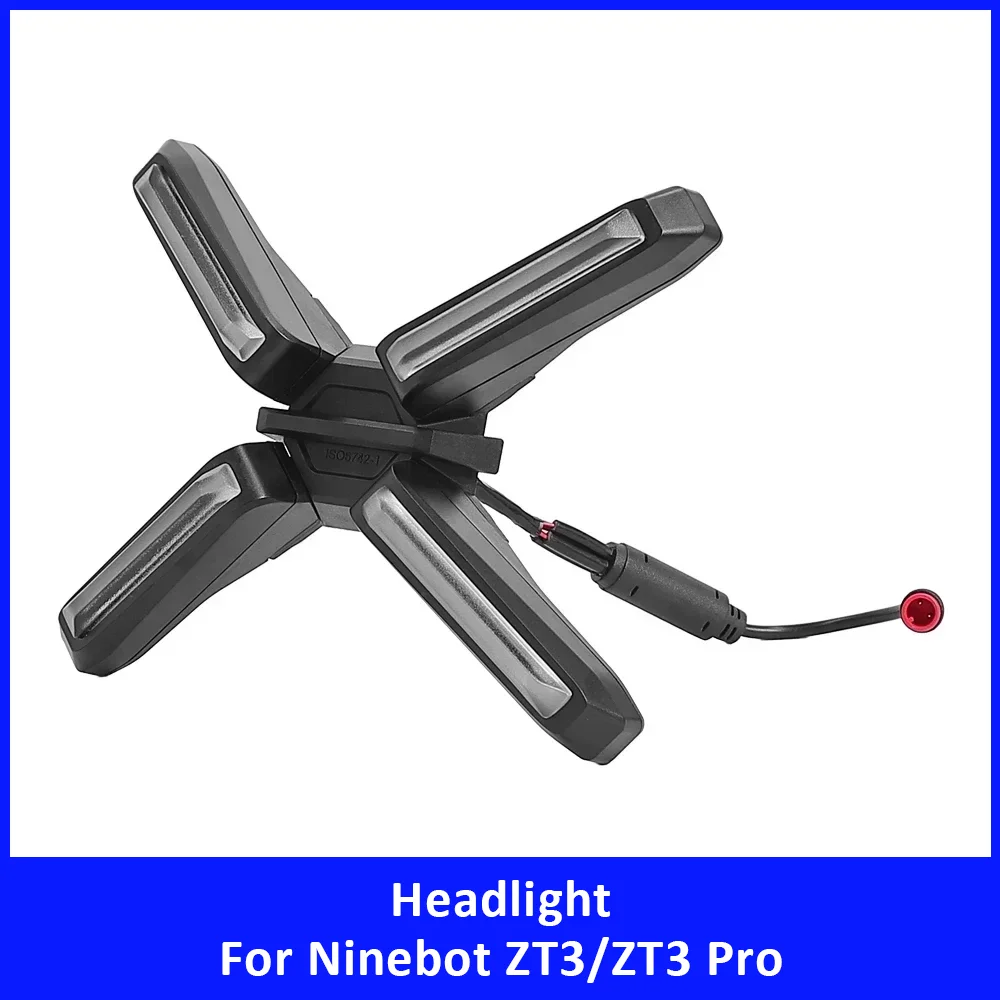 Kickscooter X-shaped Front Light for Ninebot ZT3 ZT3 Pro Electric Scooter Accessories 4W Super Bright Headlight Replacement Part