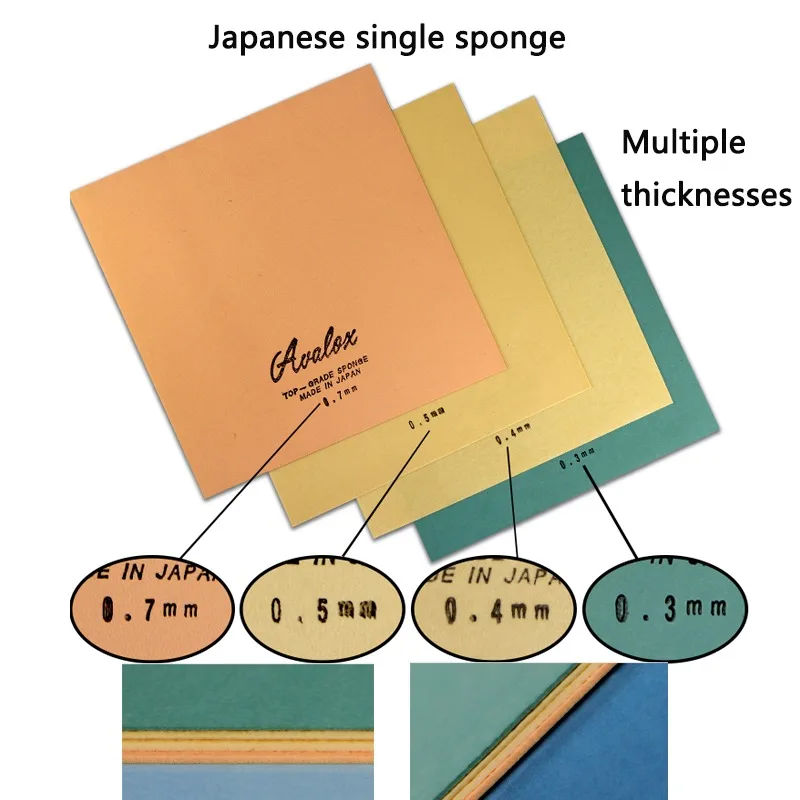 Ultra Thin Table Tennis Sponge Random Color 0.3-2.2mm For Long Pimples Japanese Sponge Ping Pong Quickly Offensive